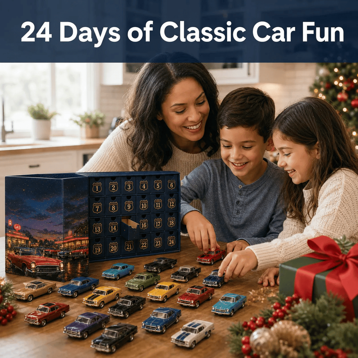 24 Days of Classic American Cars Advent Calendar 24 Vintage Ride Collectibles for Car Lovers