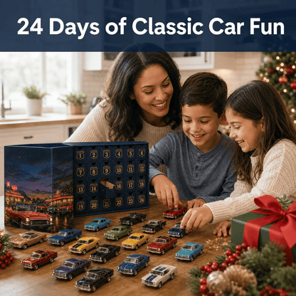 24 Days of Classic American Cars Advent Calendar 24 Vintage Ride Collectibles for Car Lovers