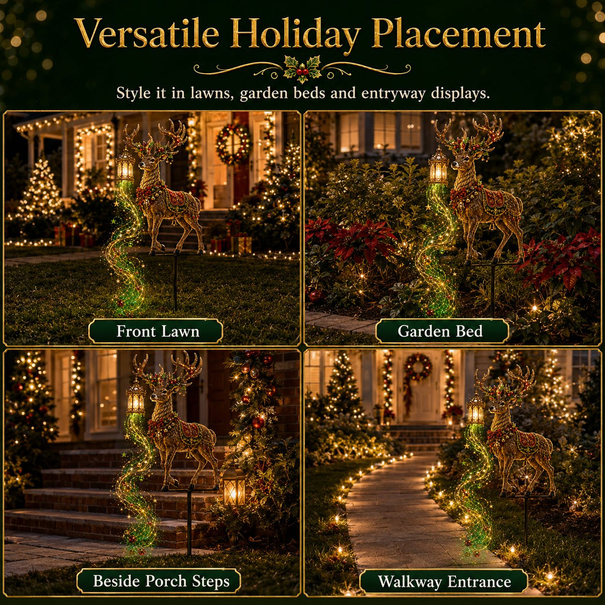 Light-Up Reindeer Christmas Yard Stake