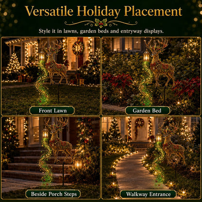 Light-Up Reindeer Christmas Yard Stake