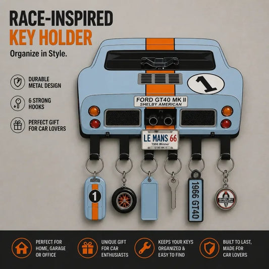 Classic Car Wall Key Holder Vintage-Inspired 2D & 3D Styles