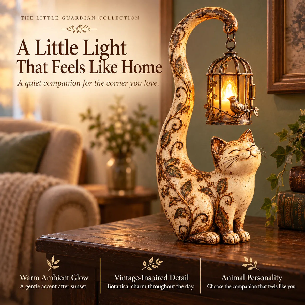 Little Guardian Lantern Figurines A Cozy Glow for Any Corner (5 Styles)