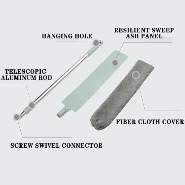 Retractable Gap Dust Cleaner With 3pcs Towels