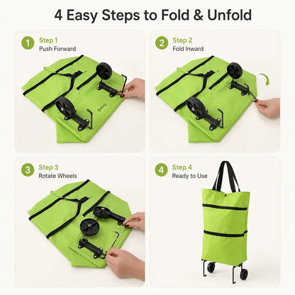 Foldable Trolley Bag with Wheels