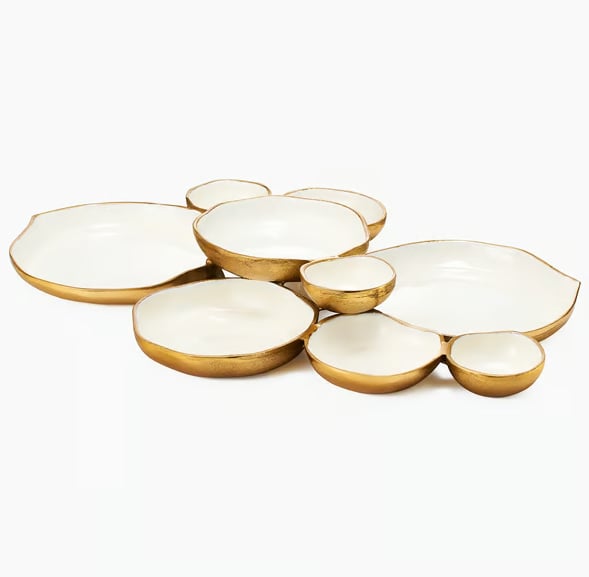 Cluster Accent Bowls Shiny Gold Snack & Appetizer Serving Dish