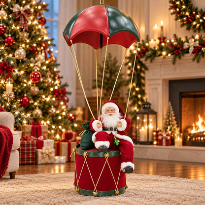 Lighted Musical Hanging Santa | Collapsible Christmas D cor