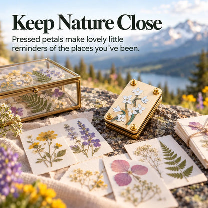 Mini Portable Flower Press | Pocket-Sized Botanical Press for Small Blooms, Petals & Keepsake Crafts