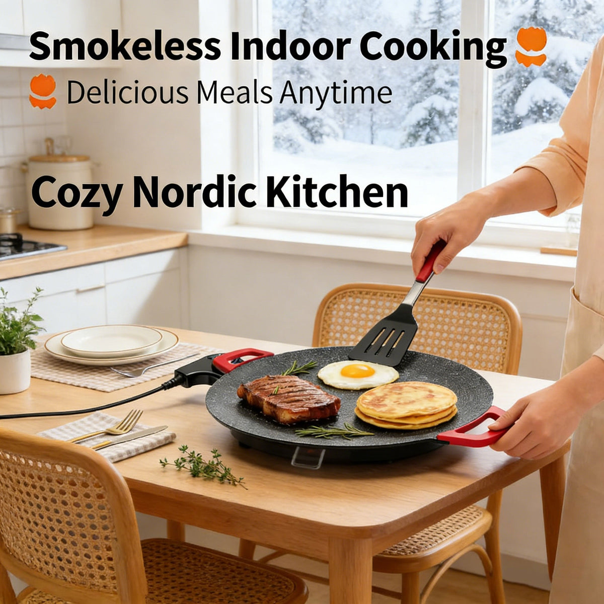 Indoor Smokeless Electric Griddle