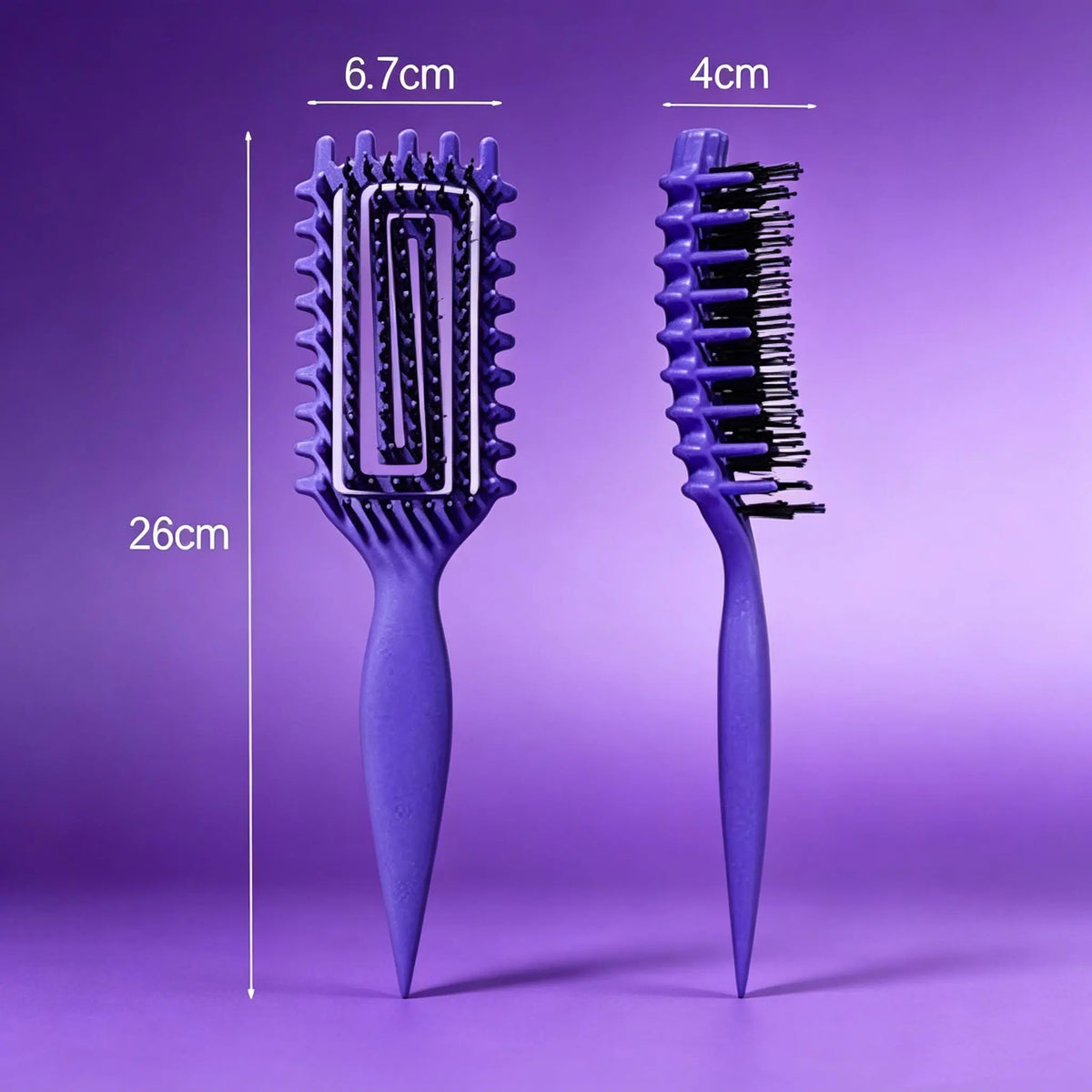 Defined Curl & Volume Styling Hair Brush 3-Side Clumping & Detangling Brush