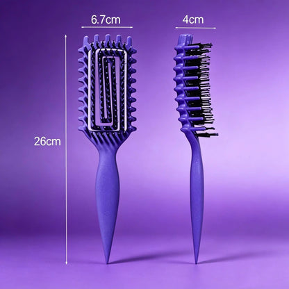 Defined Curl & Volume Styling Hair Brush 3-Side Clumping & Detangling Brush