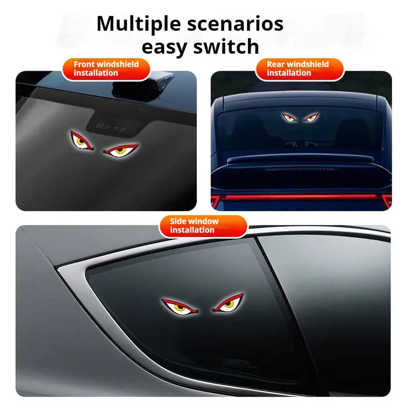 Dynamic LED Rear Window Display - Vampire Devil Eye