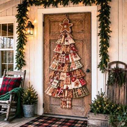 Beginner-Friendly DIY Oversized Patchwork Christmas Tree Door Hanging Kit