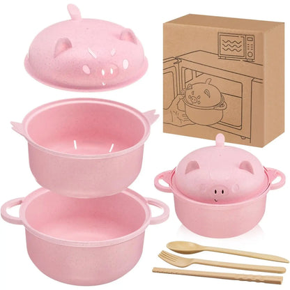 Kitchenware Tableware Value Pack with Strainer Lid, Handle, Utensils (Spoon, Fork, Chopsticks)