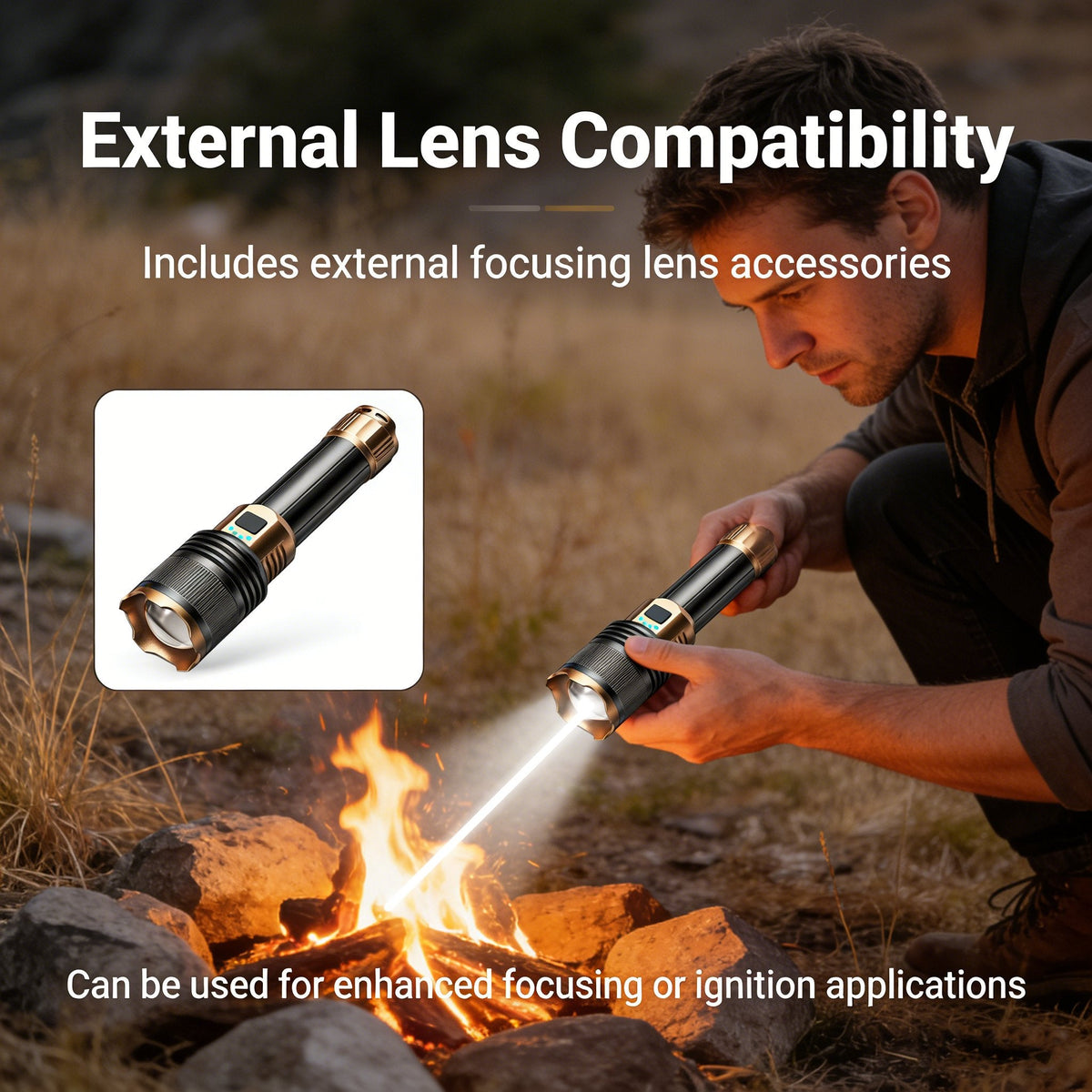 Rechargeable Outdoor Long-Range Ultra-Bright Laser Flashlight