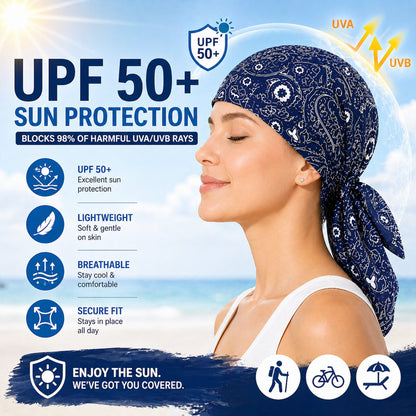 Paisley Cooling Headscarf Cap Set Stay Cool & Chic All Summer!