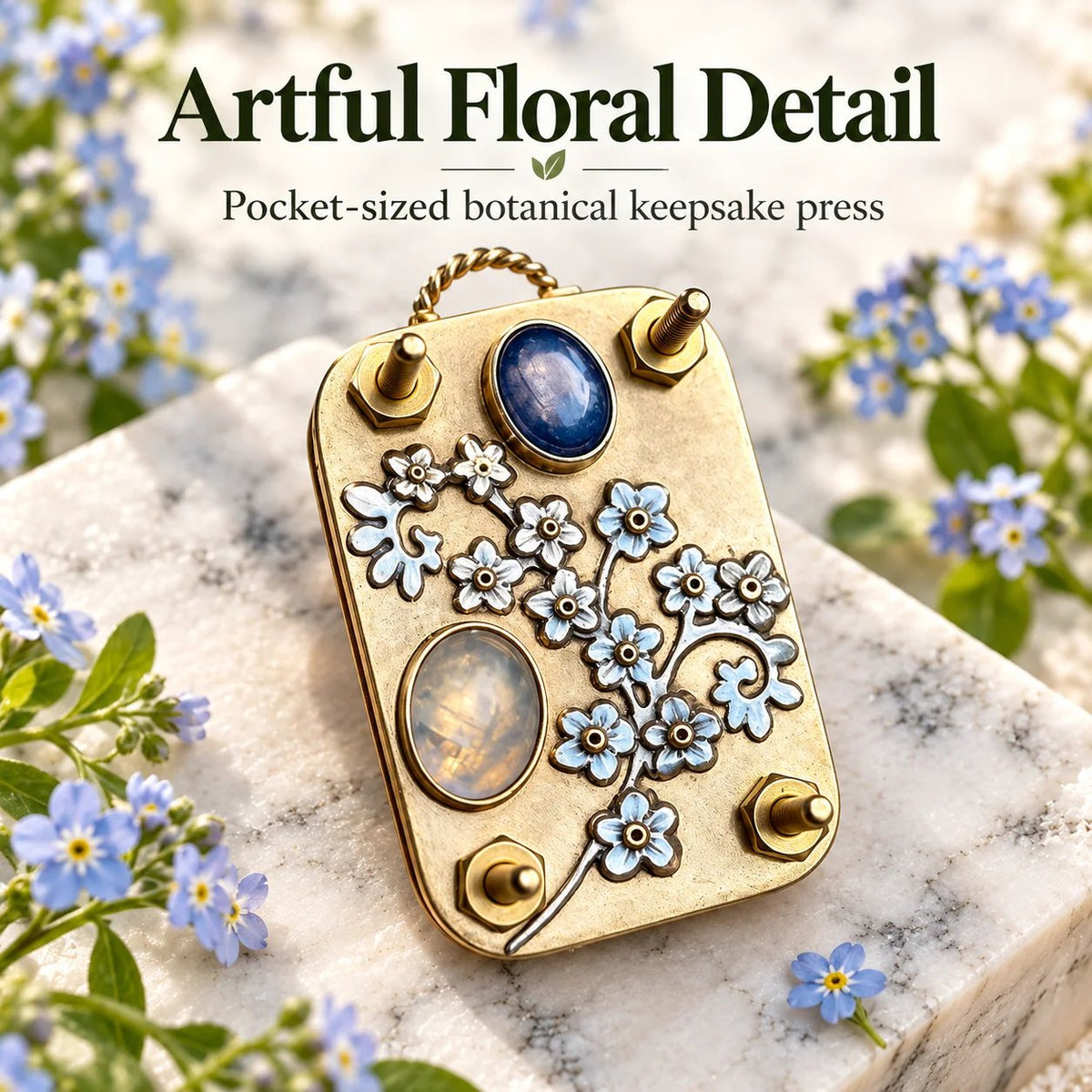 Mini Portable Flower Press | Pocket-Sized Botanical Press for Small Blooms, Petals & Keepsake Crafts