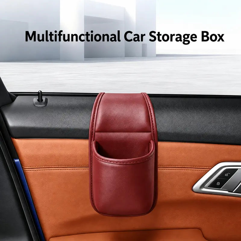 Multifunctional Car Leather Storage Pocket | Say Goodbye to Clutter!