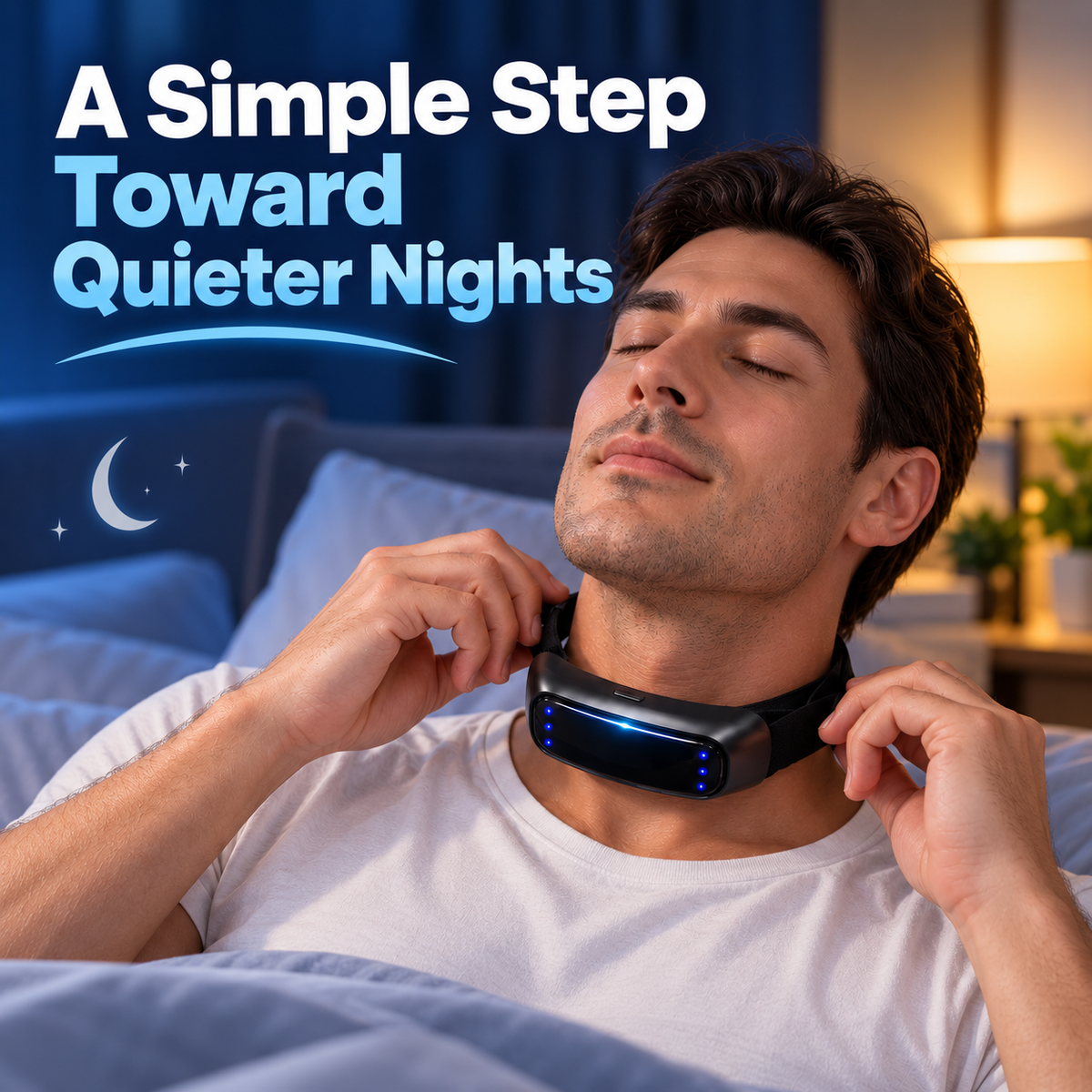 SnoreLess Neck Wearable Simple Bedtime Snoring Support