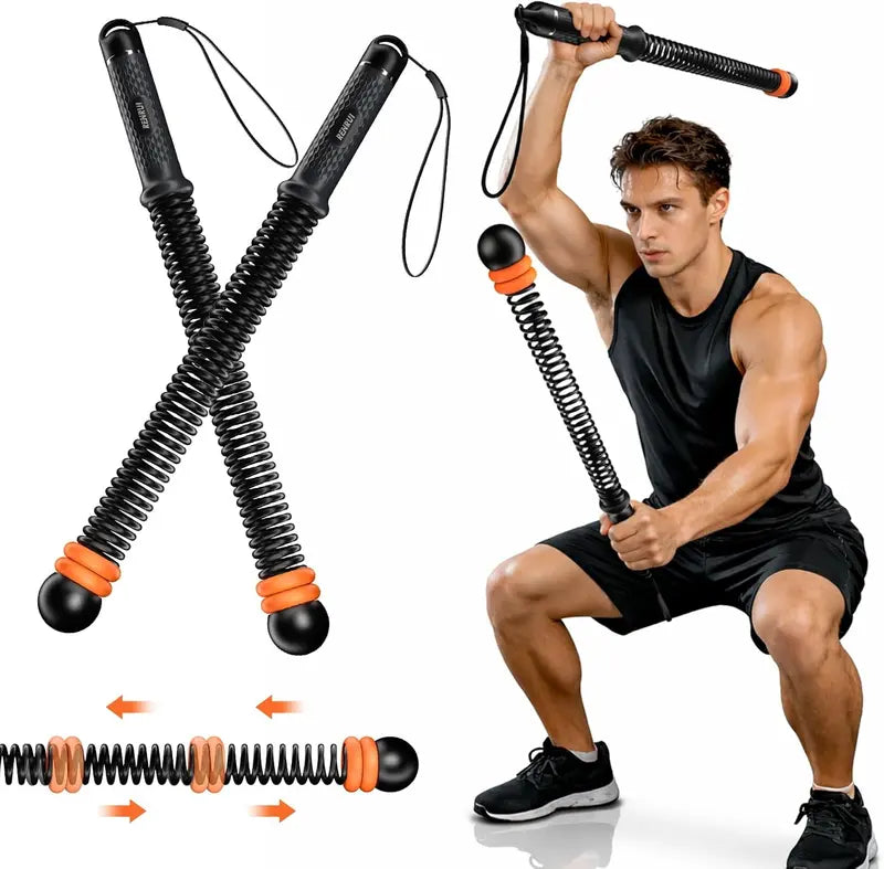 Cordless Battle Ropes with Adjustable Resistance Springs