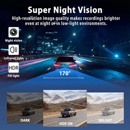 4K 360 Smart Dash Cam System Full View, Night Vision & Loop Recording