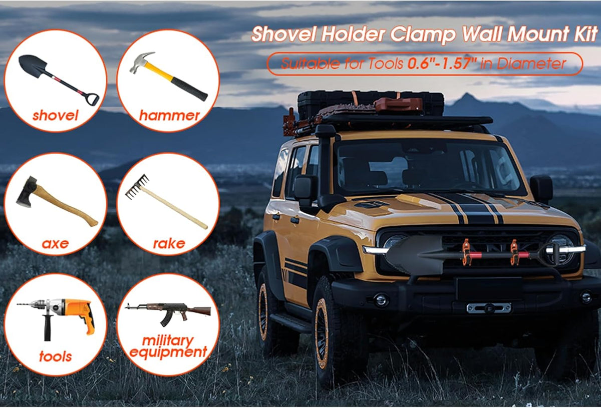 Heavy Duty Metal Rubber Shovel Mount Kit