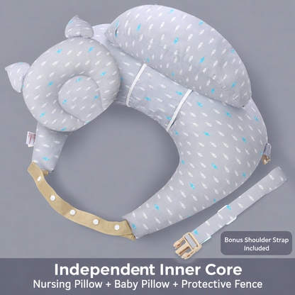 Wearable Nursing Pillow Wraparound Feeding Cushion with Adjustable Strap