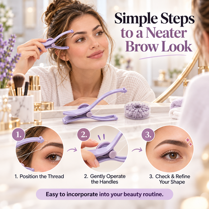 Precise Brow Threading Tool Easy At-Home Facial Hair Removal & Eyebrow Grooming