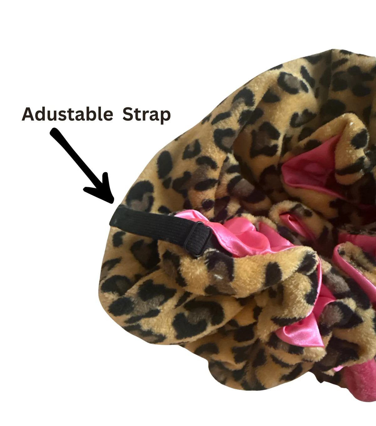 Leopard Print & Pink Teddy Bonnet