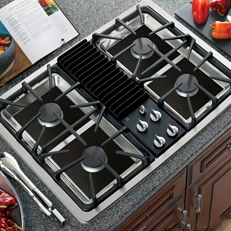 4-Piece Reusable Non-Stick Gas Stove Burner Covers Heat-Resistant & Washable