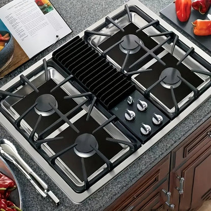 4-Piece Reusable Non-Stick Gas Stove Burner Covers Heat-Resistant & Washable