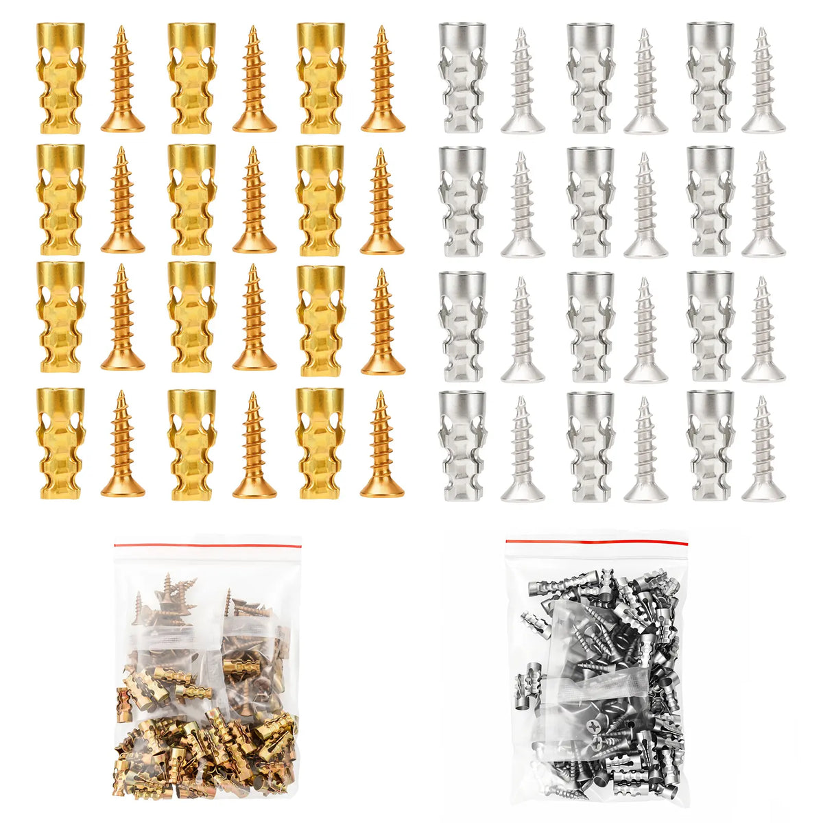6x14mm Short Expansion Wall Anchors for Cabinet Hinge Repair