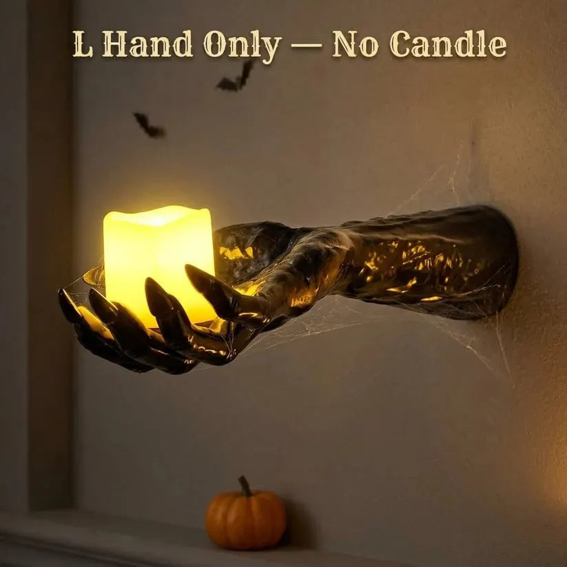 Gothic Hand Wall Candle Holders Halloween Decor