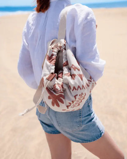 Sand Cloud 2 in 1 Towel Bag | Convertible Organic Turkish Cotton Beach Towel Backpack