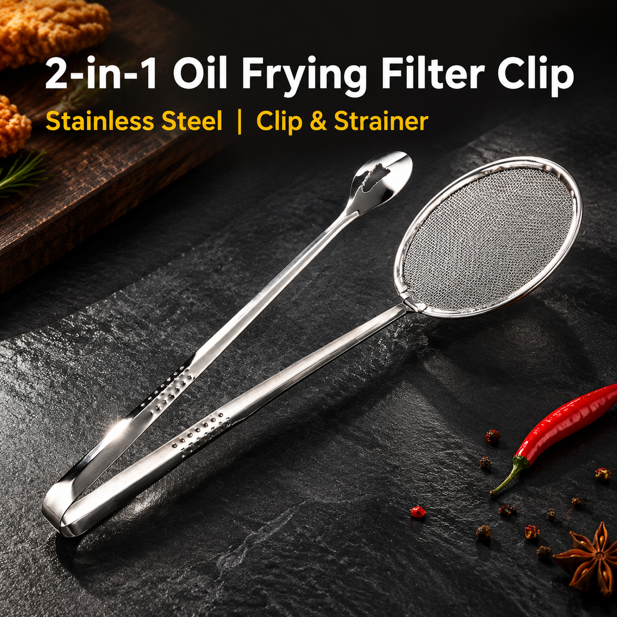 Last 200 pieces, Michelin chef recommended multi-functional stainless steel oil filter clip