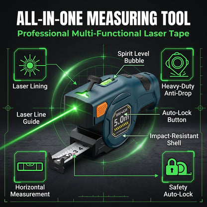 High-Precision 3-in-1 Laser Line Tape Measure