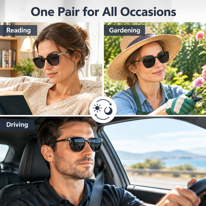 Auto Transition Photochromic Reading Glasses