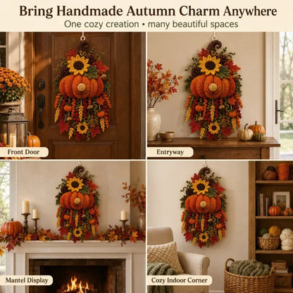 DIY Seasonal 3D Crochet Door Hanger Kit Collection | Coordinated Yarn, Filling