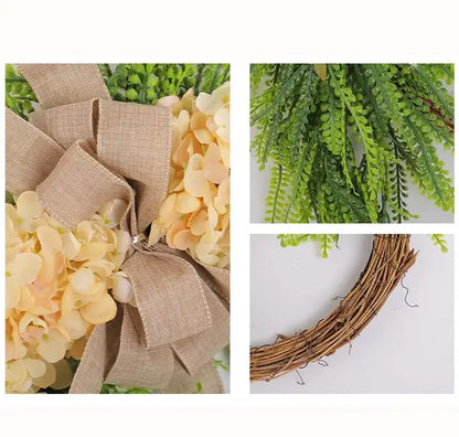Handcrafted Rustic Hydrangea Wreath Cozy & Inviting Decor