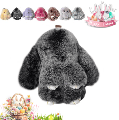 Easter Cute Bunny Plush Keychain - Iron Box Gift Option, Easter Sweet Surprise