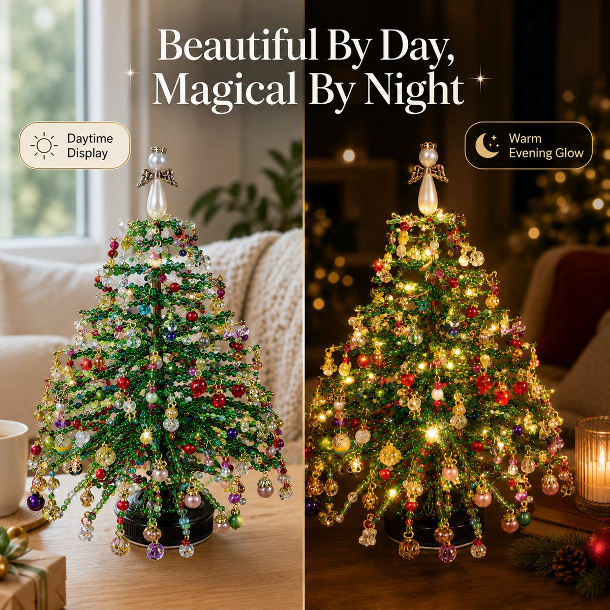 DIY Beaded Christmas Tree Kit Create Your Own Sparkling Holiday Decoration