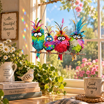 Sunny Birds Diamond Art Suncatcher DIY Kit