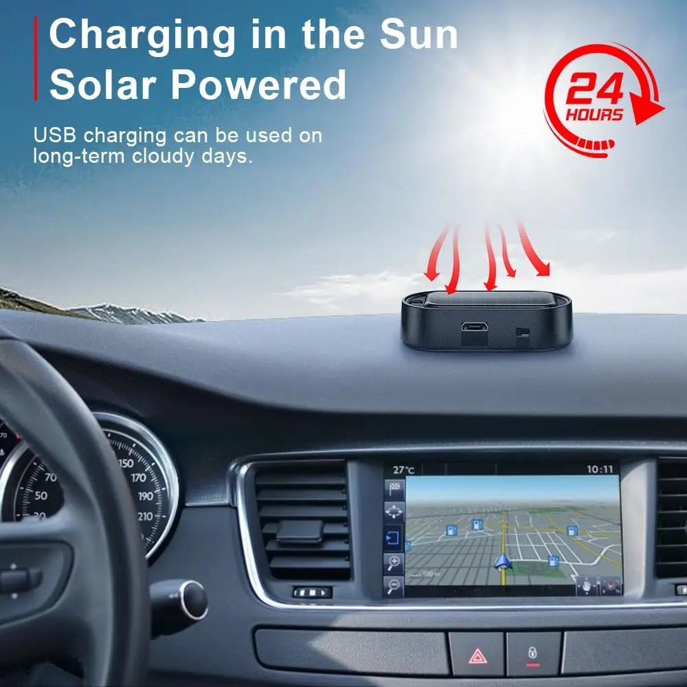 Solar Car Security Warning Light – Simulated LED Anti-Theft Indicator