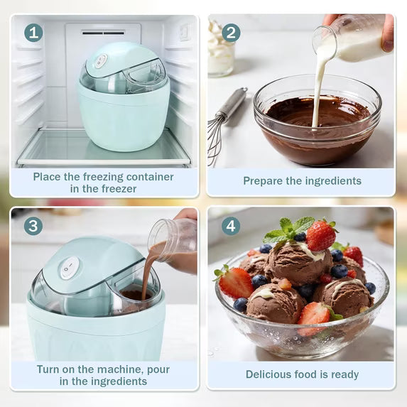 Mini Homemade Ice Cream Maker Personal Frozen Dessert Machine