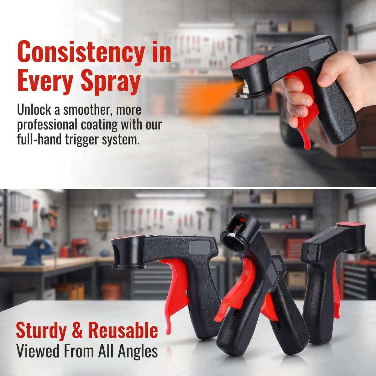 Universal Ergonomic Spray Gun Handle for Car Refinishing & DIY Painting