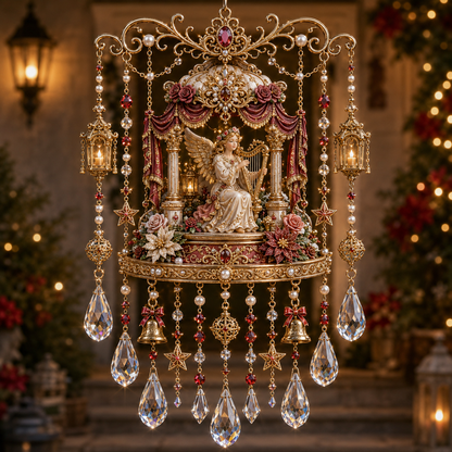 Christmas Crystal Wind Chime for Porch & Garden Decor