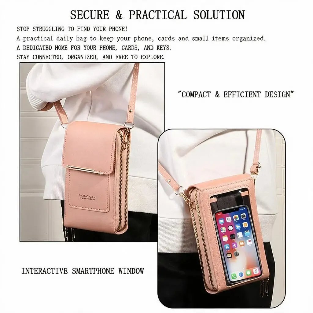 Women's Touchscreen Sensitive Phone Crossbody Bag
