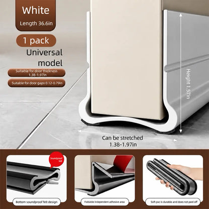 Triple Seal Under-Door Draft Stopper Self-Adhesive PVC Weather Strip