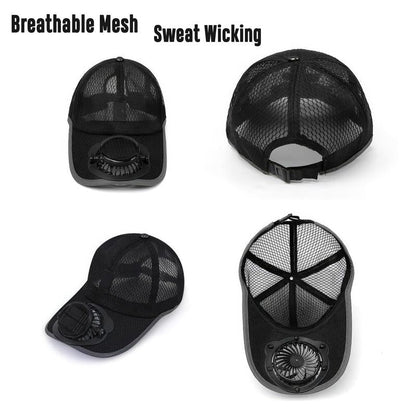 2026 Pro Outdoor Cooling Hat: Dual-Power Fan Cap