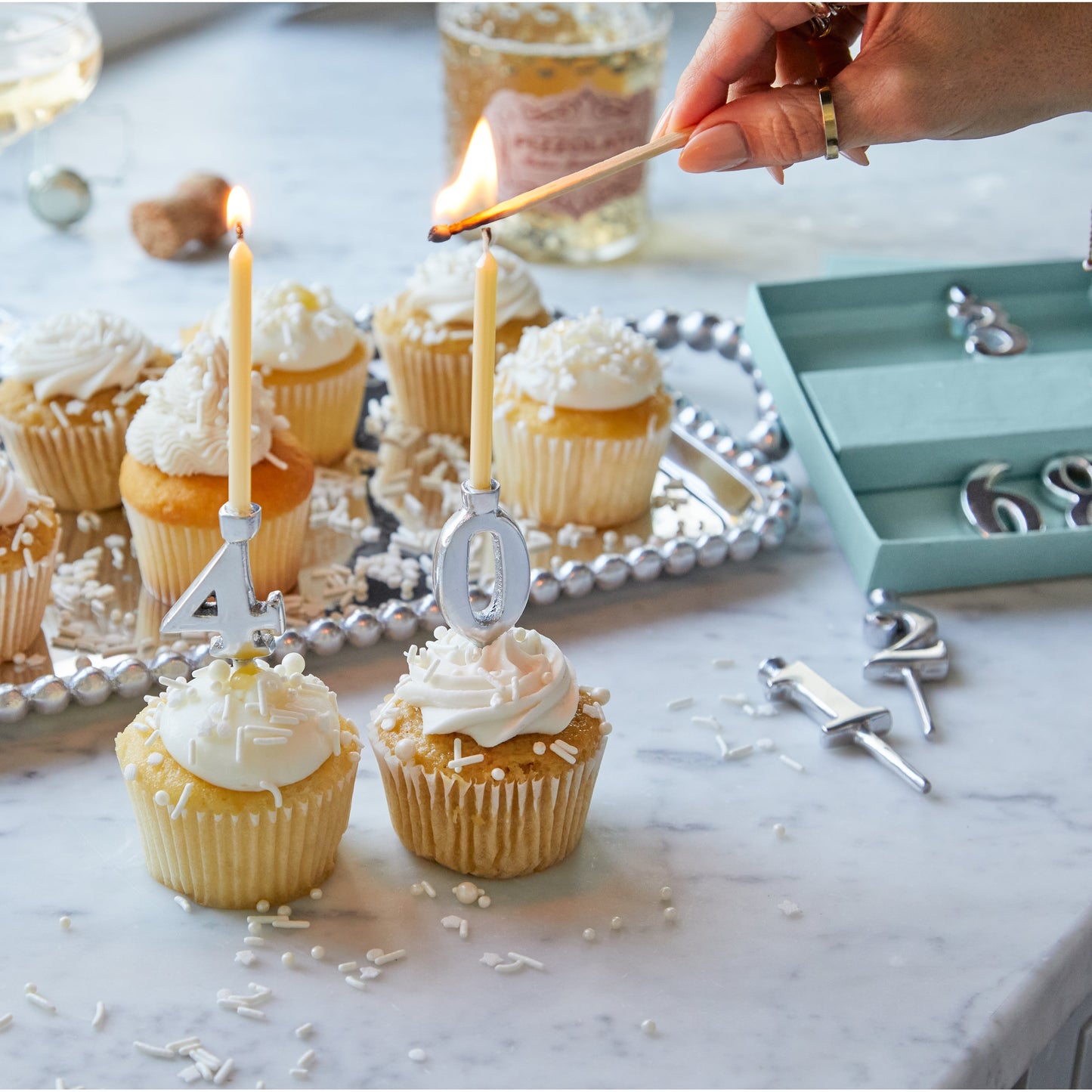 Reusable Number Candle Holders