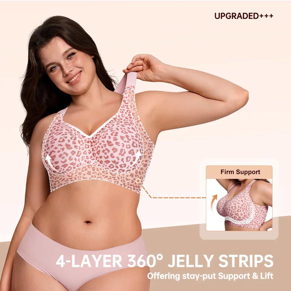 Comfortable Wireless Full Coverage Jelly Smoothing Bra
